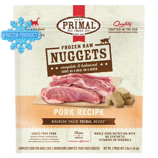 Cat Frozen Raw - Pork Nuggets
