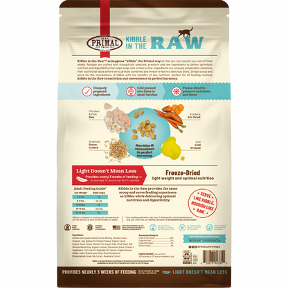 Freeze Dried Cat Food - KIBBLE IN THE RAW - Chicken & Fish Recipe