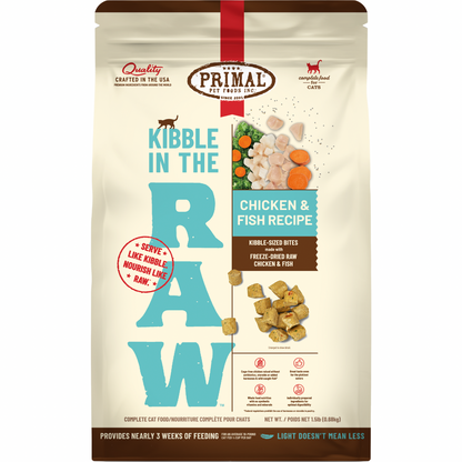 Freeze Dried Cat Food - KIBBLE IN THE RAW - Chicken & Fish Recipe