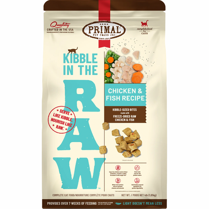 Freeze Dried Cat Food - KIBBLE IN THE RAW - Chicken & Fish Recipe
