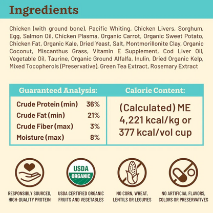 Freeze Dried Cat Food - KIBBLE IN THE RAW - Chicken & Fish Recipe