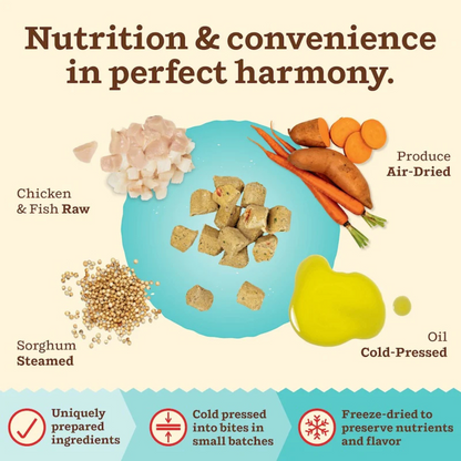 Freeze Dried Cat Food - KIBBLE IN THE RAW - Chicken & Fish Recipe
