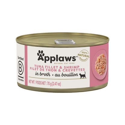Canned Cat Treat - Tuna Fillet & Shrimp in Broth