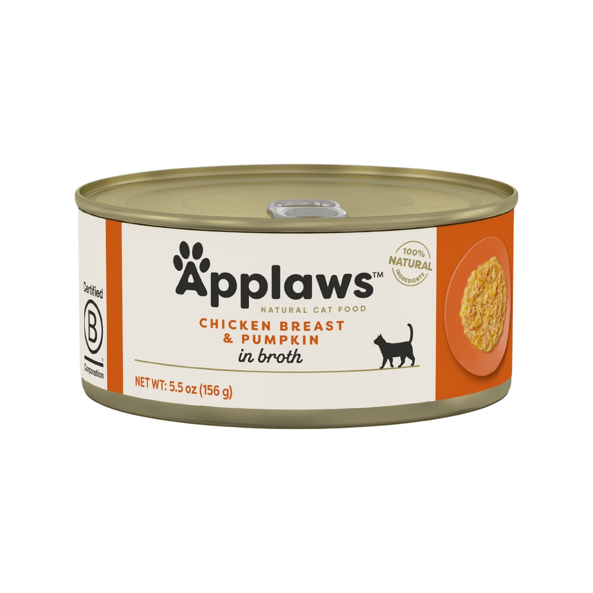 Canned Cat Treat - Chicken Breast & Pumpkin in Broth