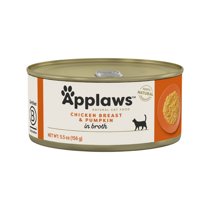 Canned Cat Treat - Chicken Breast & Pumpkin in Broth