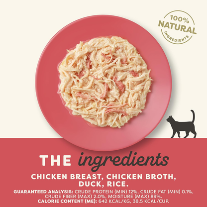 Side Dish Cat Treat - Chicken Breast & Duck Recipe in Broth
