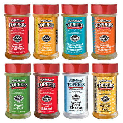 Feeze Dried FUNCTIONAL Food Topper for Dogs & Cats - Cheese Crumbles - 5 oz