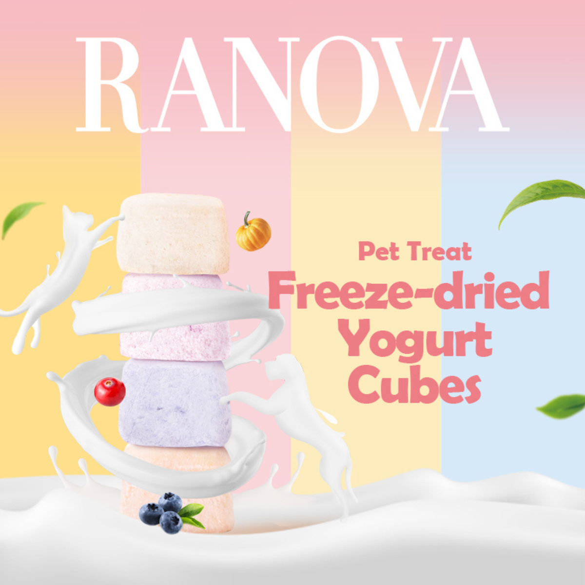 Freeze Dried Dog & Cat Treat - Yogurt Cubes (Mixed Flavor)