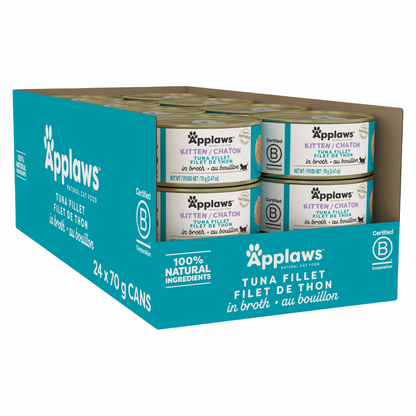 Canned Kitten Food - Applaws - Tuna Fillet in Broth