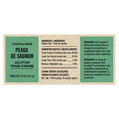 Freeze Dried Dog Treat - Raw Bar - Salmon Skin