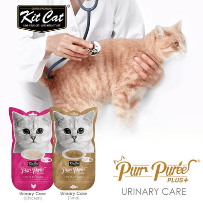 Cat Treat - Purr Purée PLUS+, URINARY CARE - Chicken & Cranberry - 15 g sachet, pack of 4