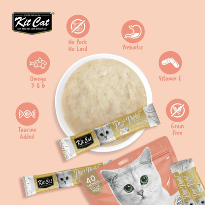 Cat Treat - Purr Purée - Value Pack - Chicken & Salmon - 15 g sachet, pack of 40