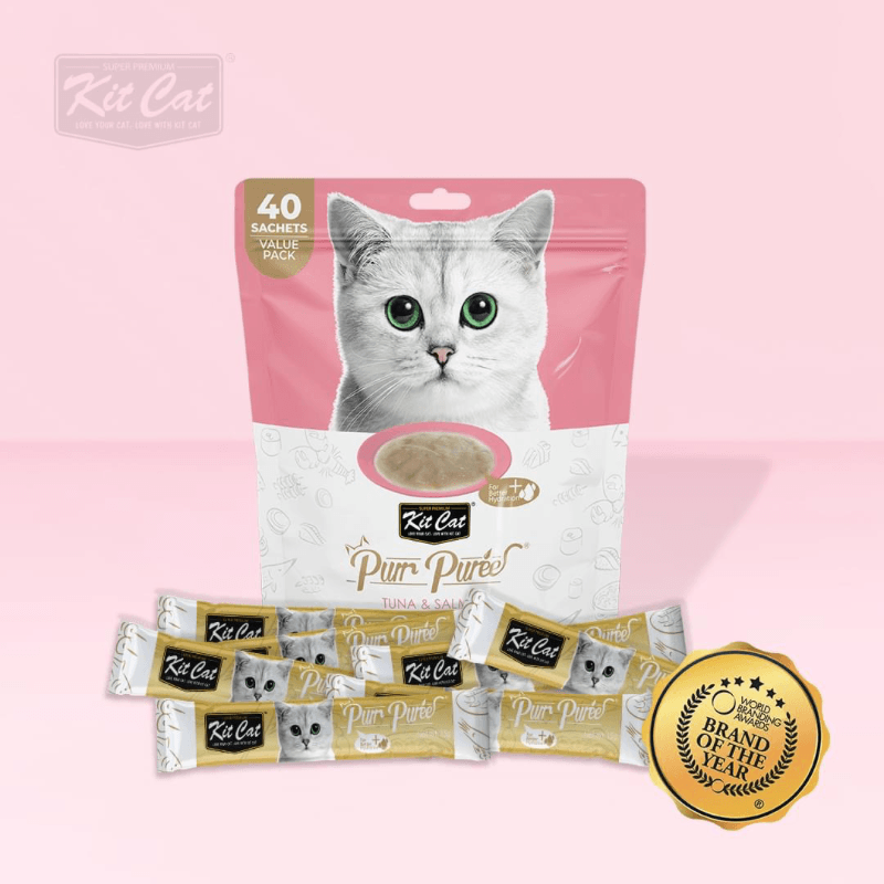 Cat Treat - Purr Purée - Value Pack - Tuna & Salmon - 15 g sachet, pack of 40