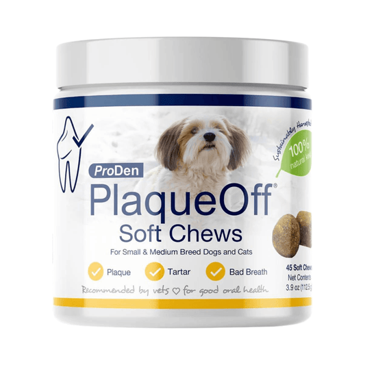 Dog & Cat Dental Care - PlaqueOff Soft Chews For Small & Medium Breed Dogs and Cats