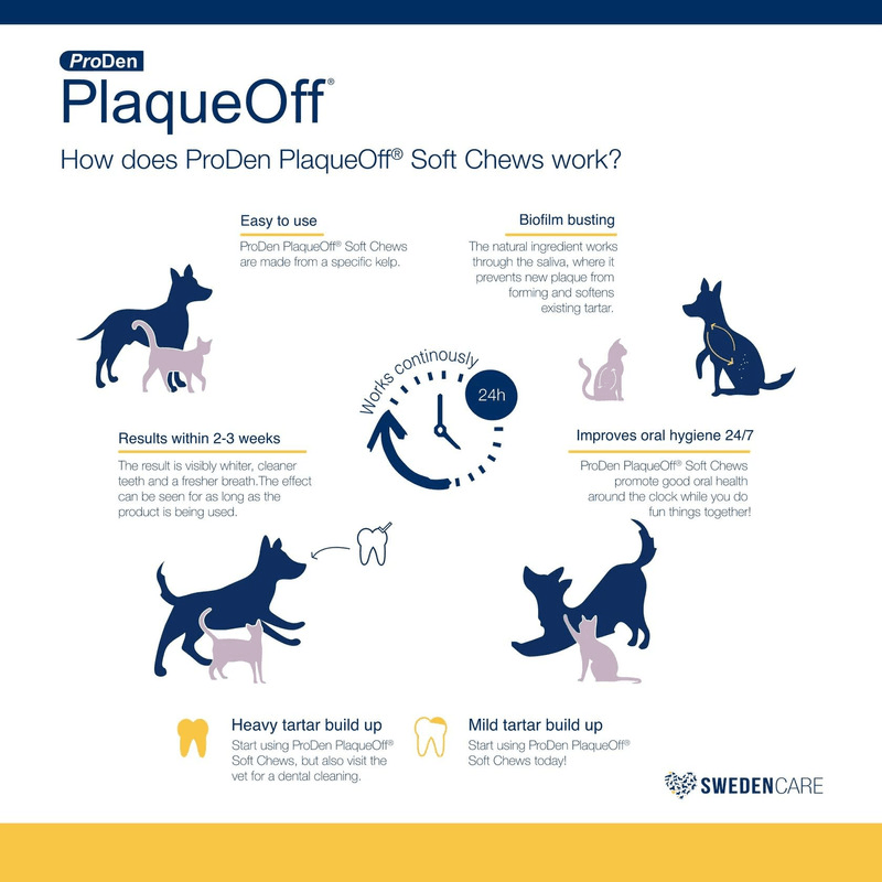 Dog & Cat Dental Care - PlaqueOff Soft Chews For Small & Medium Breed Dogs and Cats