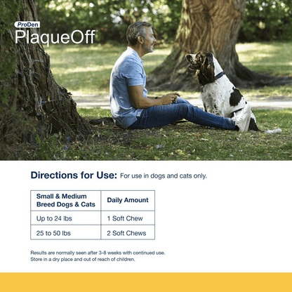 Dog & Cat Dental Care - PlaqueOff Soft Chews For Small & Medium Breed Dogs and Cats