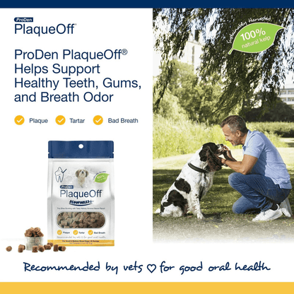 Dog Dental Care - SCOOPABLES - PlaqueOff Soft Chews For Small & Medium Breed Dogs - 45 scoops