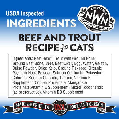 Freeze Dried Cat Food - Nibbles - Beef & Trout Recipe - 11 oz