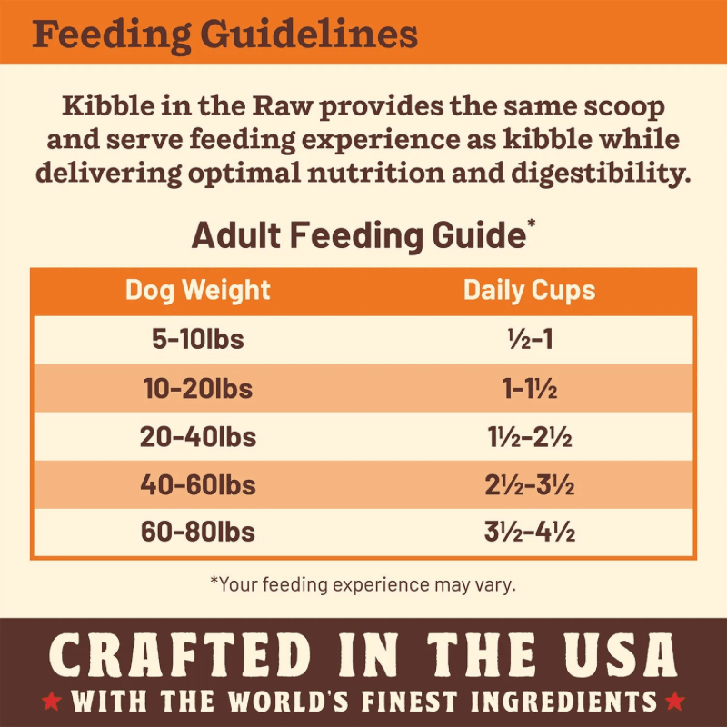Freeze Dried Dog Food - KIBBLE IN THE RAW - Beef Recipe with Organic Vegetables