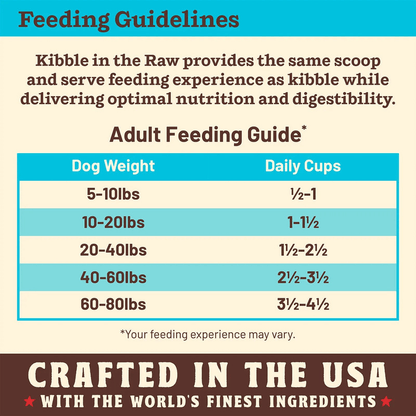 Freeze Dried Dog Food - KIBBLE IN THE RAW - Fish & Pork Recipe with Organic Vegetables