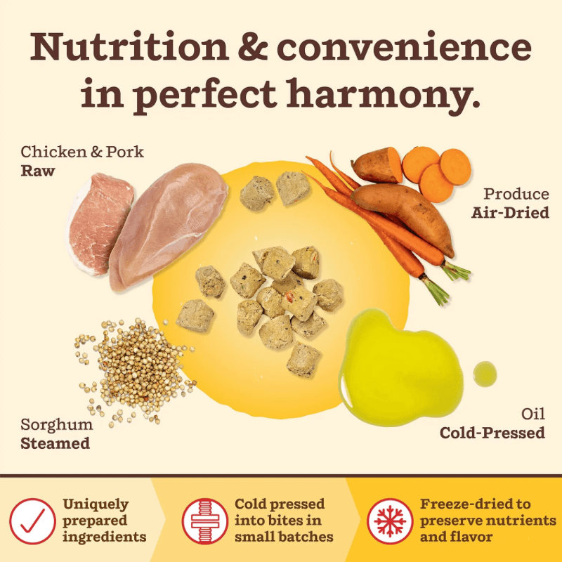 Freeze Dried Dog Food - KIBBLE IN THE RAW - PUPPY Recipe with Organic Vegetables