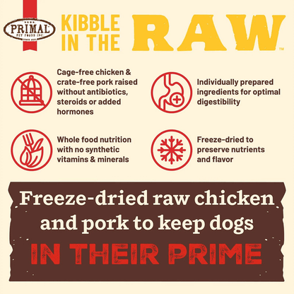 Freeze Dried Dog Food - KIBBLE IN THE RAW - PUPPY Recipe with Organic Vegetables