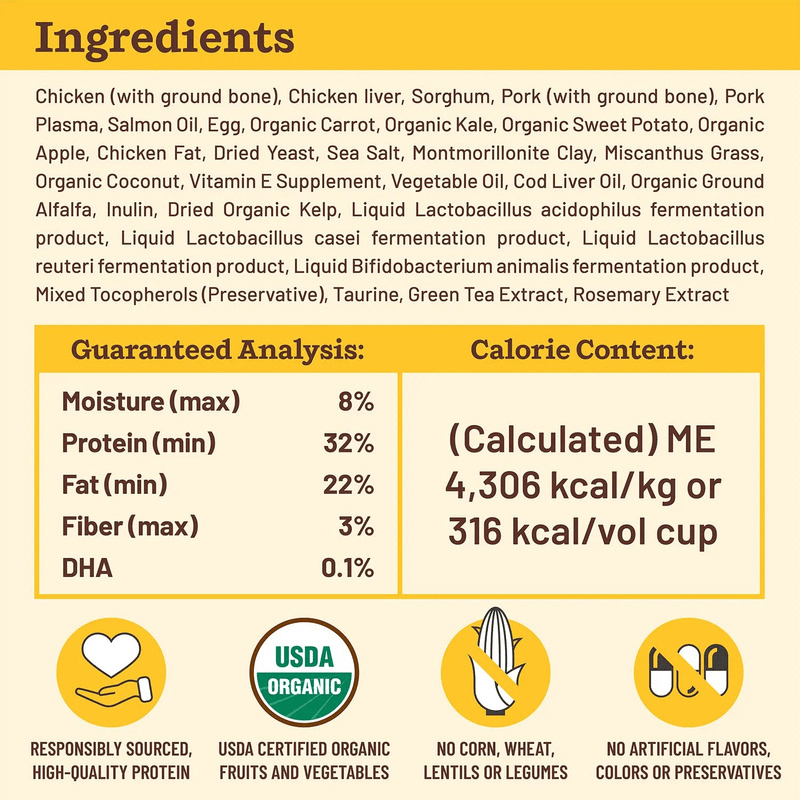 Freeze Dried Dog Food - KIBBLE IN THE RAW - PUPPY Recipe with Organic Vegetables