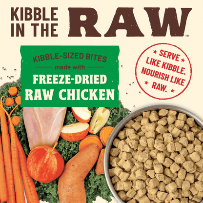 Freeze Dried Dog Food - KIBBLE IN THE RAW - SMALL BREED Chicken Recipe with Organic Vegetables