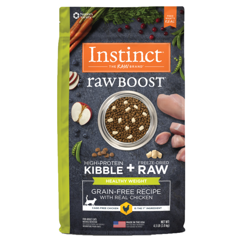 Instinct - Cat - Raw Boost Kibble Healthy Weight Grain Free Cage Free Chicken Recipe