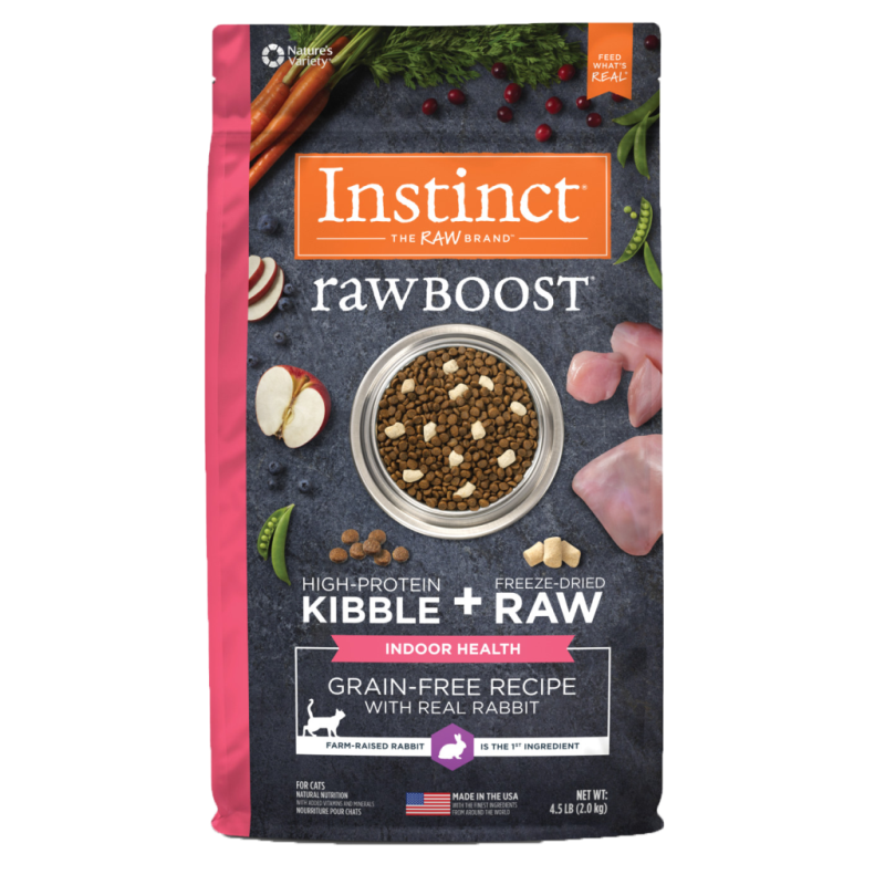 Instinct - Cat - Raw Boost Kibble Grain Free FarmRaised Rabbit Indoor Health
