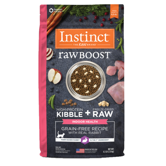 Instinct - Cat - Raw Boost Kibble Grain Free FarmRaised Rabbit Indoor Health