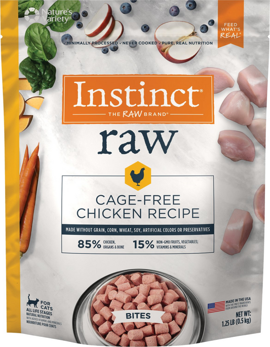 Instinct - Cat - Raw Cage Free Chicken Bites 85/15