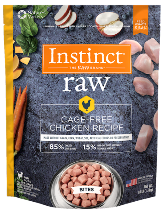 Instinct - Dog - Raw Natural Bites 85/15 Chicken