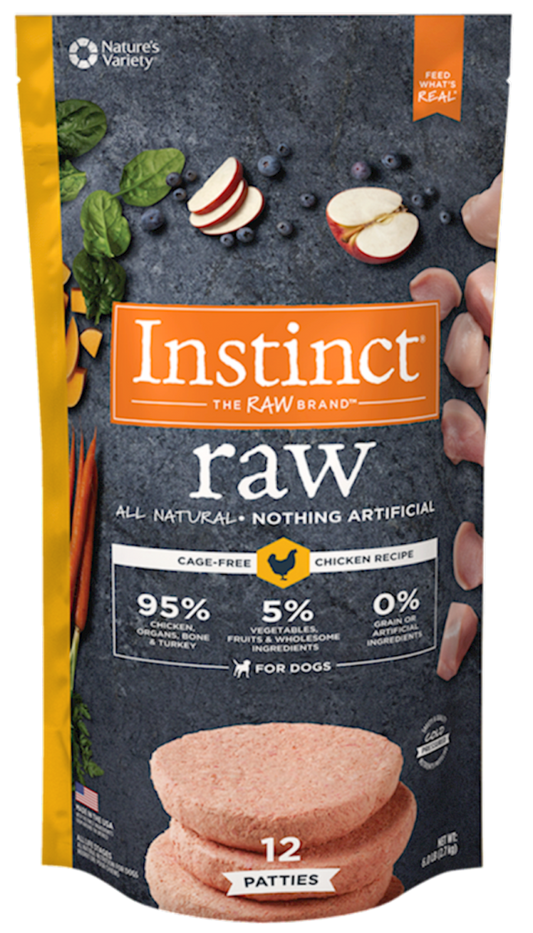 Instinct - Dog - Raw Natural Patties 85/15 Chicken