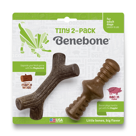 BENEBONE Adult Zaggler Tiny Bacon Stick 2pk