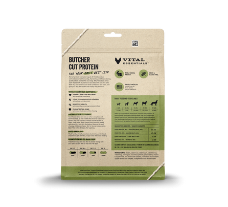 Vital Essentials -Dog Rabbit Freeze Dried Mini Nibs - 14 oz