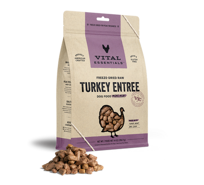 Vital Essentials - Dog Turkey Freeze Dried Mini Nibs - 14 oz
