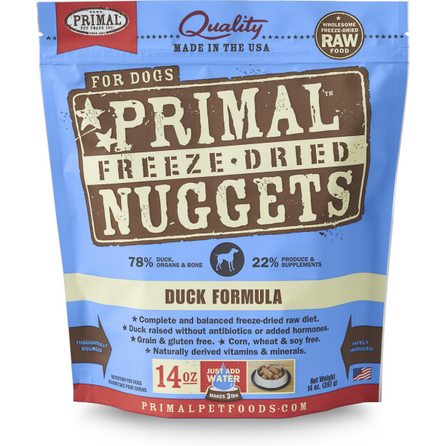 Primal Dog Freeze-Dried Nuggets -Duck Formula 主食冻干-鸭肉