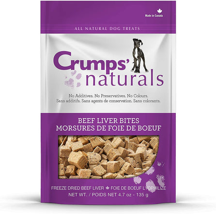 Crumps' Naturals Beef Liver Bites for Pets, 4.7-Ounce