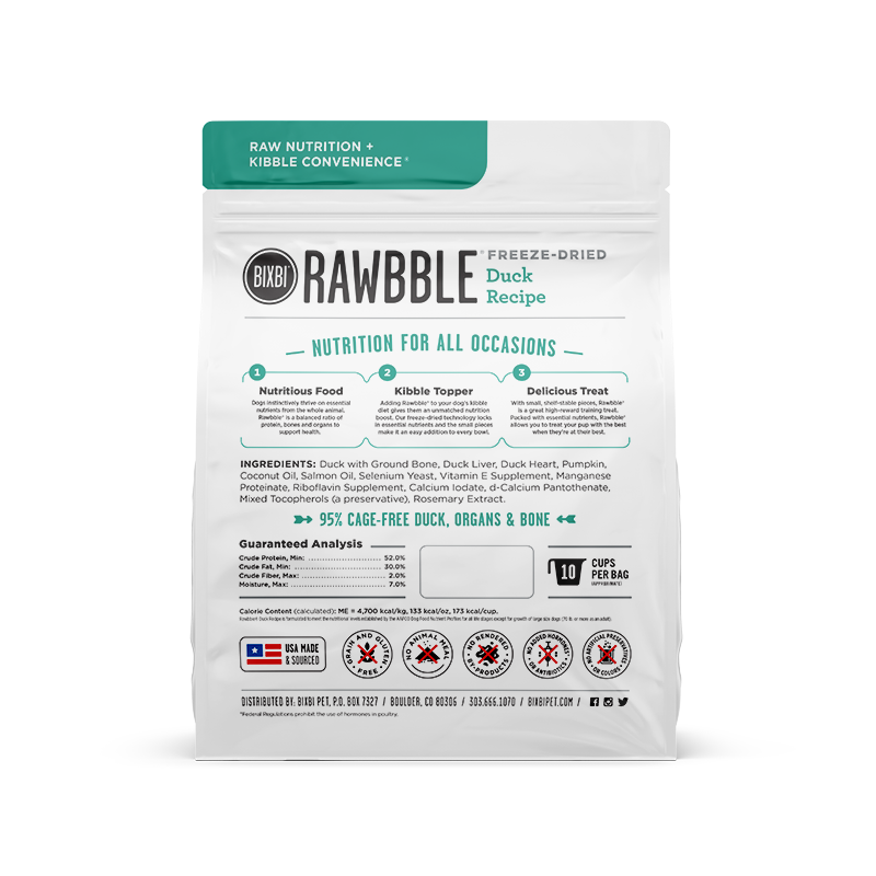 BIXBI - Freeze Dried - Rawbble - Duck