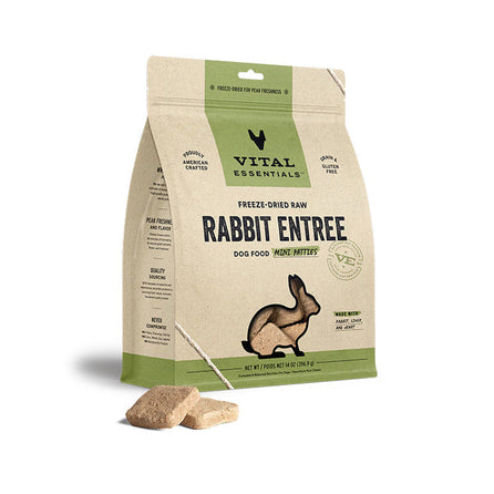 Vital Essentials - Dog Mini Patties Freeze Dried - Rabbit - 14 oz