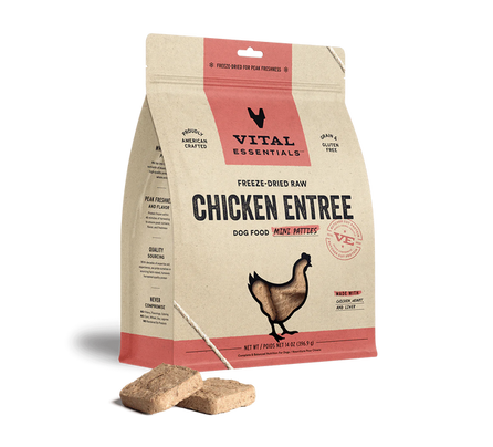 Vital Essentials - Dog Mini Patties Freeze Dried - Chicken - 14 oz