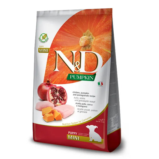 Farmina Natural & Delicious Pumpkin Canine Puppy Mini Dog Food Formula - Chicken, Pumpkin and Pomegranate