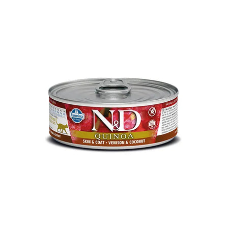 Farmina N&D Quinoa Functional Feline Wet Food - Skin & Coat Venison